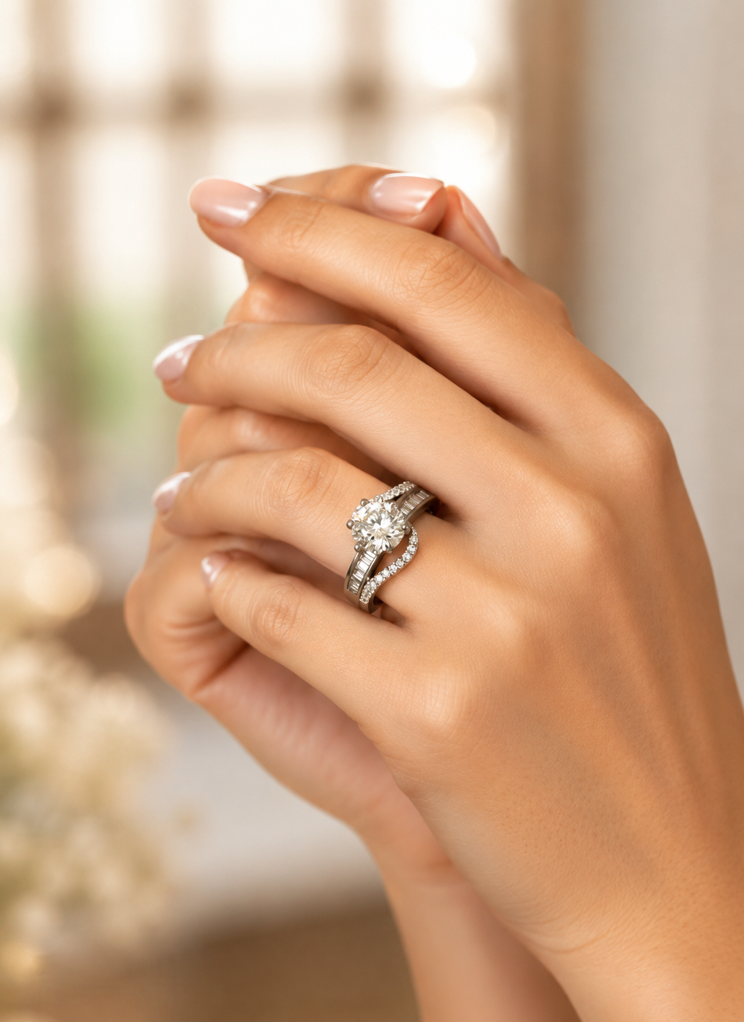 Celestial Twist Solitaire AD Diamond Ring