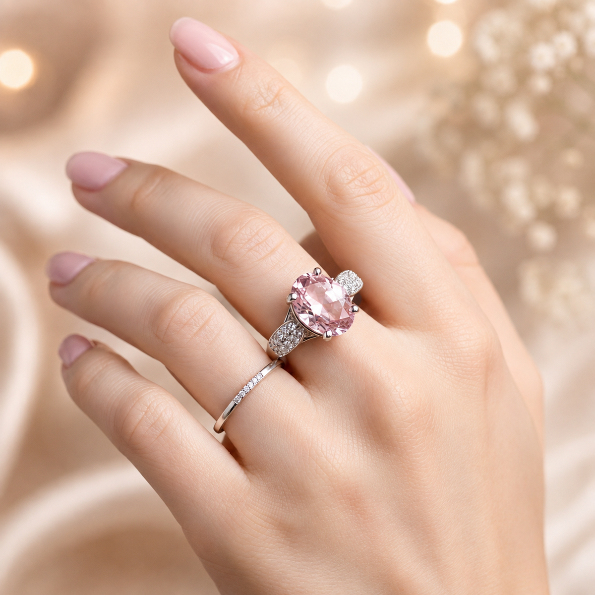 Blush Royale Oval AD Diamond Ring
