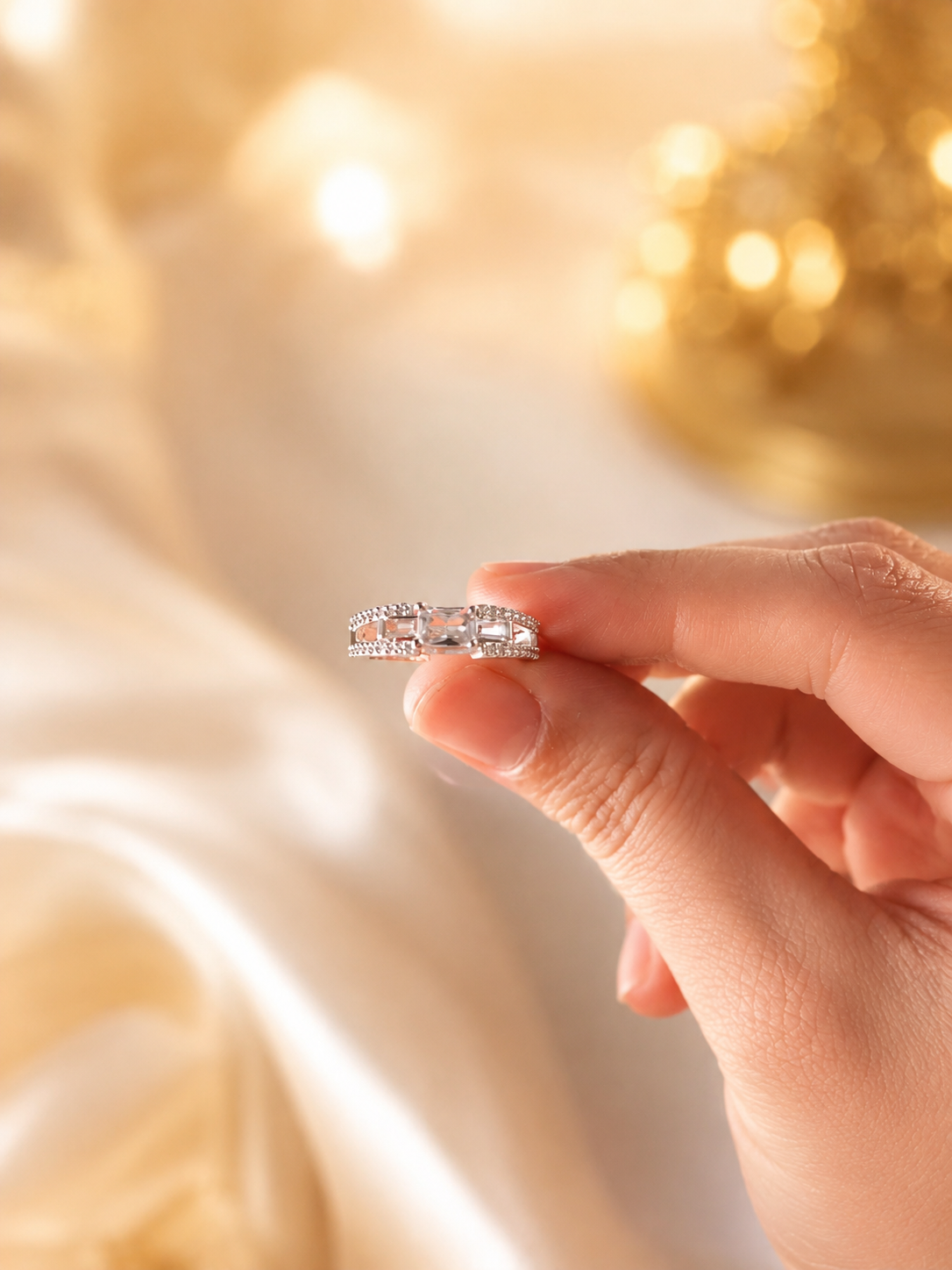 Celeste Baguette Ring
