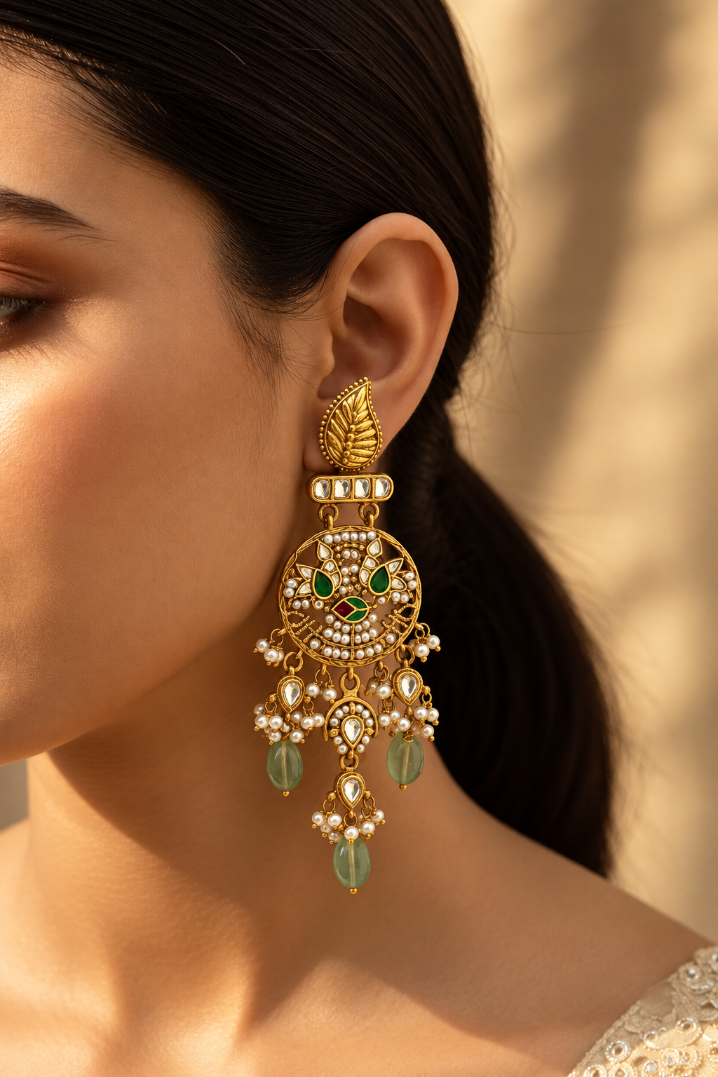 Heritage jadau Earrings (Silver 92.5)