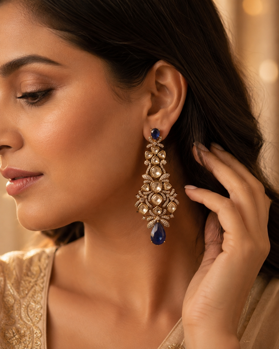 Midnight Sapphire Luxe Earrings