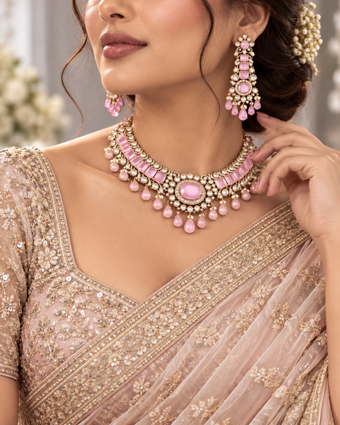Blush Rose Regal Bridal Set