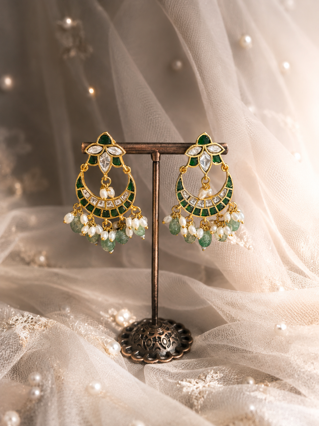 Jadau Chandbali Earrings