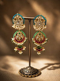 Jadau Mughal vibe earrings