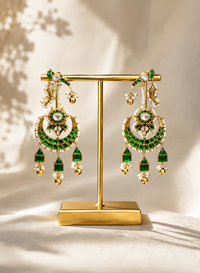 Emerald Jadau-Inspired Chandelier Earrings