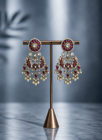 Jadau fish style earrings