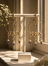 Jadau hoop earrings