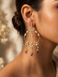 Jadau hoop earrings