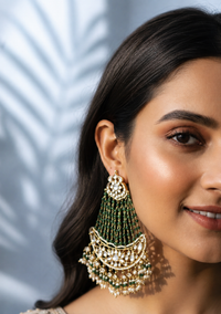 Emerald Jadau Cascade Chandelier Earrings