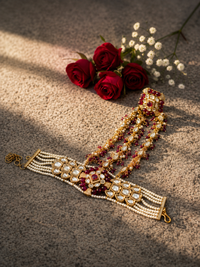 Royal Ruby Kundan Hathphool (1 Pcs)