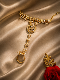 Noor Jahan Kundan Ring Bracelet