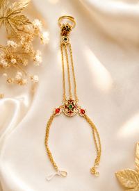 Meher Pearl seed beads jadau Ring Bracelet (2 pcs)