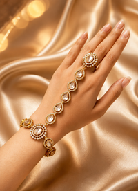 AD Diamond and kundan stone haath phool (1 pcs)