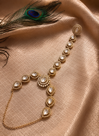 AD Diamond and kundan stone haath phool (1 pcs)