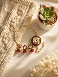 Ruby Sunburst Kundan Nath