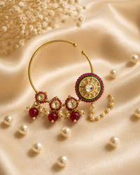 Ruby Sunburst Kundan Nath