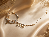 Blossom AD Diamond Nath with Pearl drop