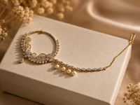 Blossom AD Diamond Nath with Pearl drop