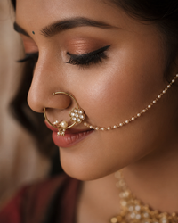Pearl Blossom Kundan Nath