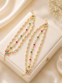 Navrang Pearl Jadau Hair Chain