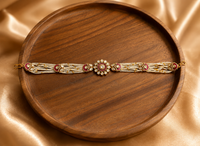Moissanite matha patti with meenakari (1 pcs)