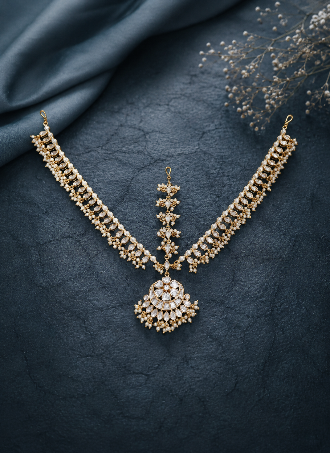 Kundan Pearl Matha Patti