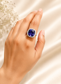 Royal Amethyst Halo Ring