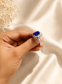 Royal Amethyst Halo Ring