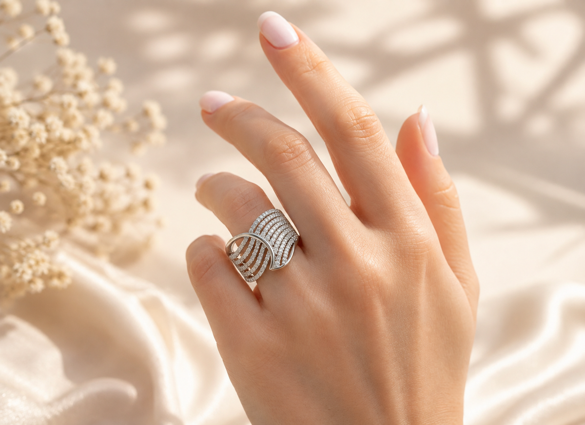 Celestial Wave Statement Ring