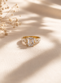 Regal Emerald-Cut Solitaire Ring