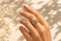 Golden Laurel Spark Ring