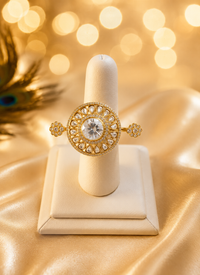 Royal Sunburst Kundan Ring