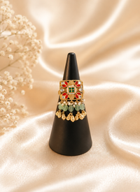 Rajwadi Meenakari Jadau Ring