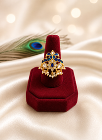 Royal Peacock Jadau Ring