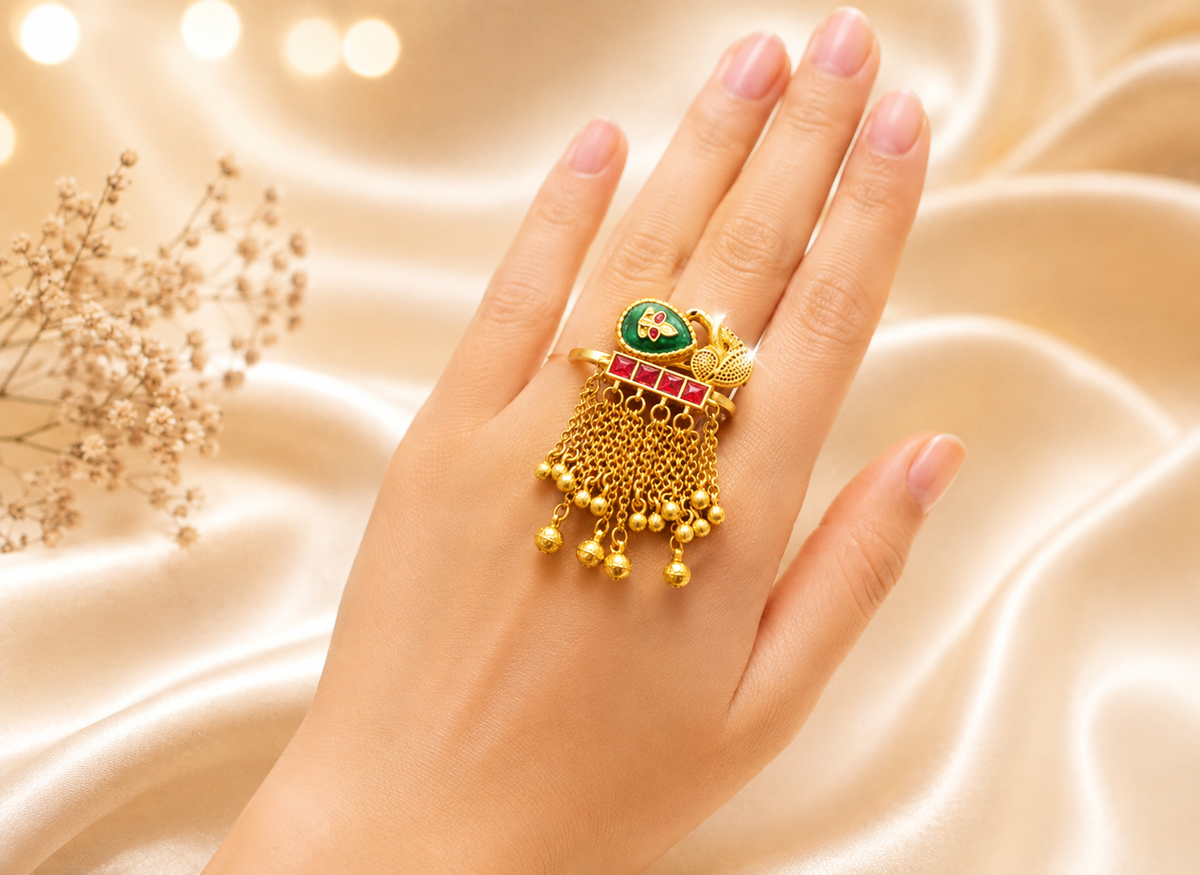 Mayura Heritage Tassel Ring