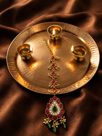 Regal Lotus Jadau Maang Tika