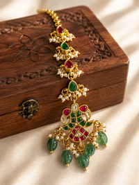 Mayura Emerald Jadau Tikka