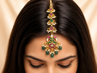 Mayura Emerald Jadau Tikka