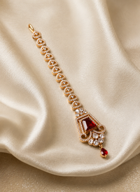 Ruby Radiance Maang Tikka