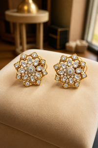 Floral Kundan Studs