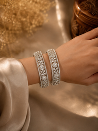 Celestial Bloom AD Diamond Bangles