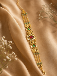 Royal Heritage Floral Bracelet with Emerald Accents