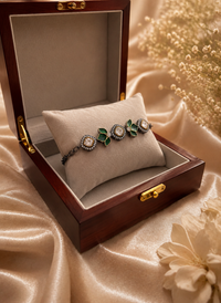 Bloom Oxidized and AD Diamond Bracelet