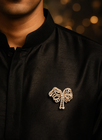 Royal Crystal Bow Statement Brooch