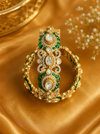 Royal Emerald Kundan Bridal Bangles