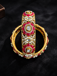Kundan kadas with AD Diamond and pearls
