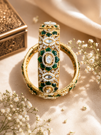 Royal Emerald heirloom Kundan Kadas
