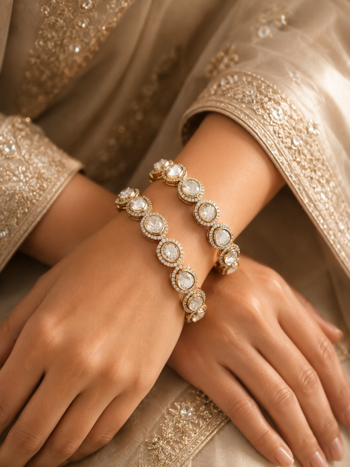 Celestial Kundan Kada Bangles