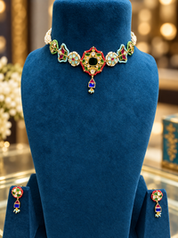 Royal Navrangi Meenakari Choker Set