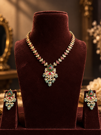Meher Emerald Kundan Necklace Set